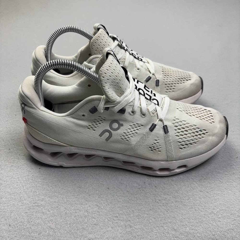 On Cloudsurfer Shoes Womens Size 8.5 White Running Sneakers Mesh Athletic
